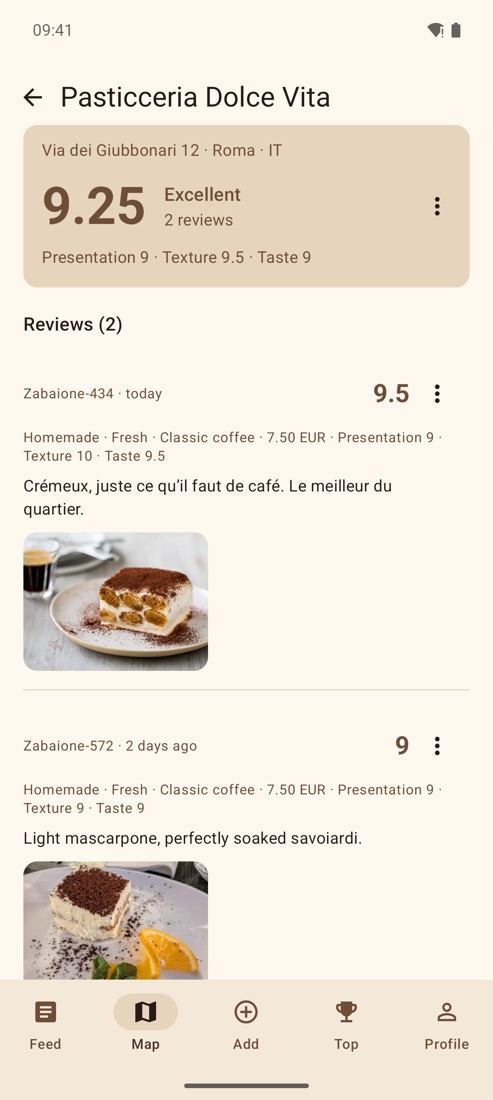 Screenshot: Every place at a glance