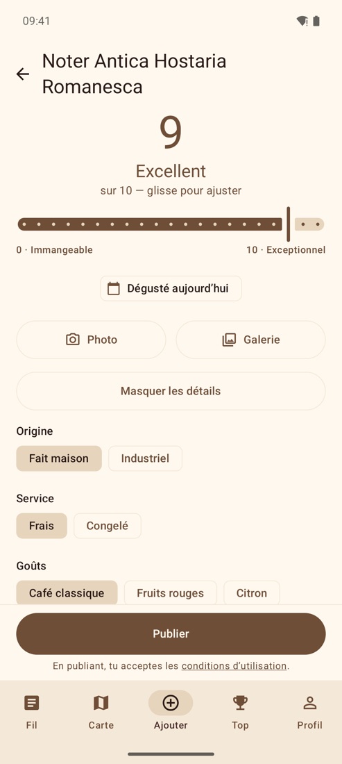 Capture d’écran : Une note sur 10 en quelques secondes